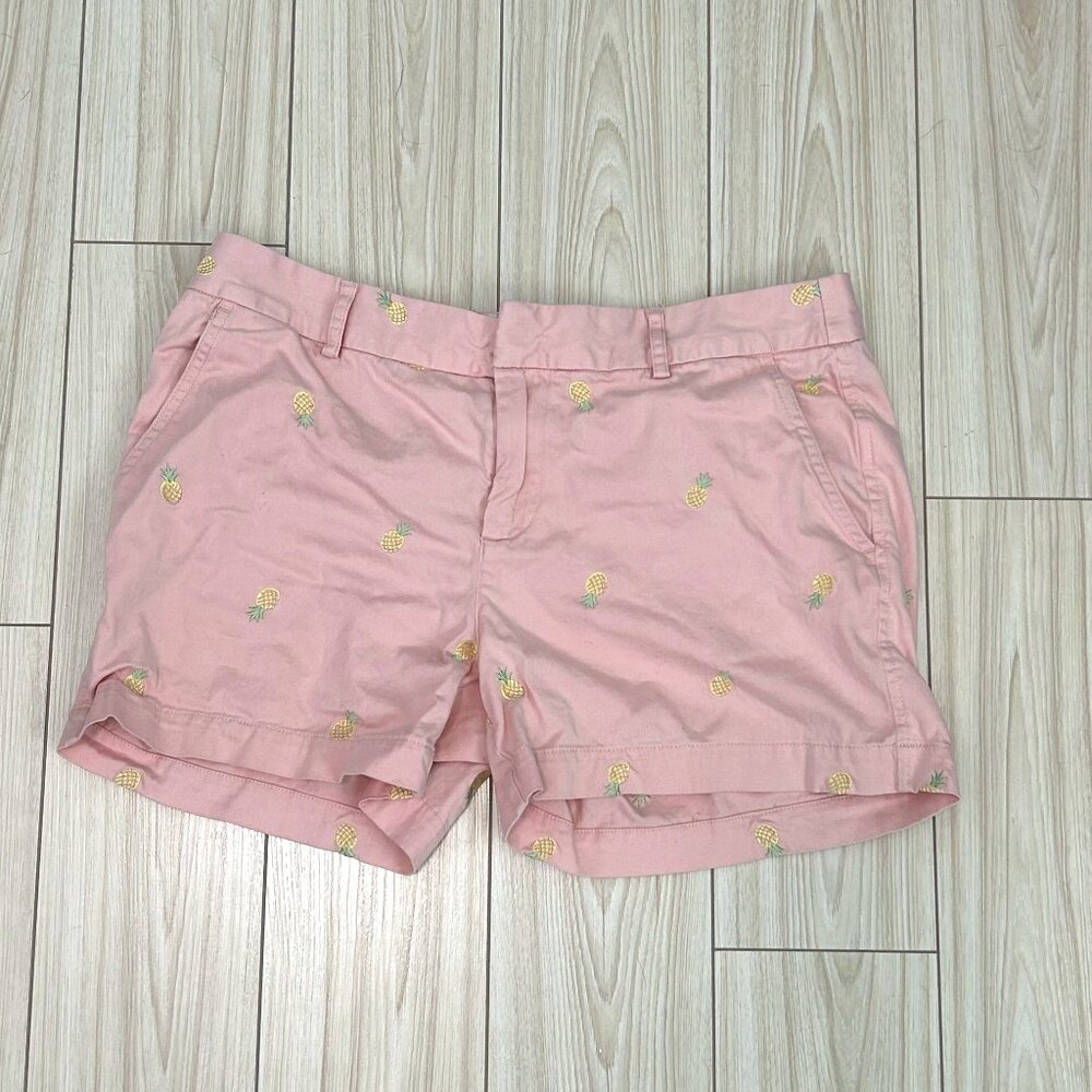 Cynthia Rowley Pineapple Embroidered Shorts- 8